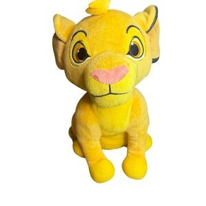 Disney The Lion King Simba Plush Stuffed Animal Yellow Lion Cub Just Play 11in